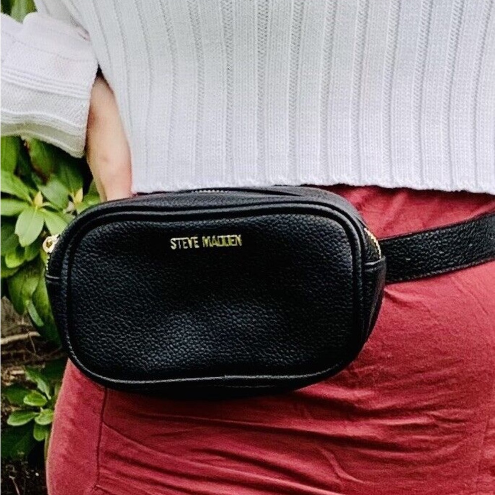 Steve Madden pebble grain belt bag.
